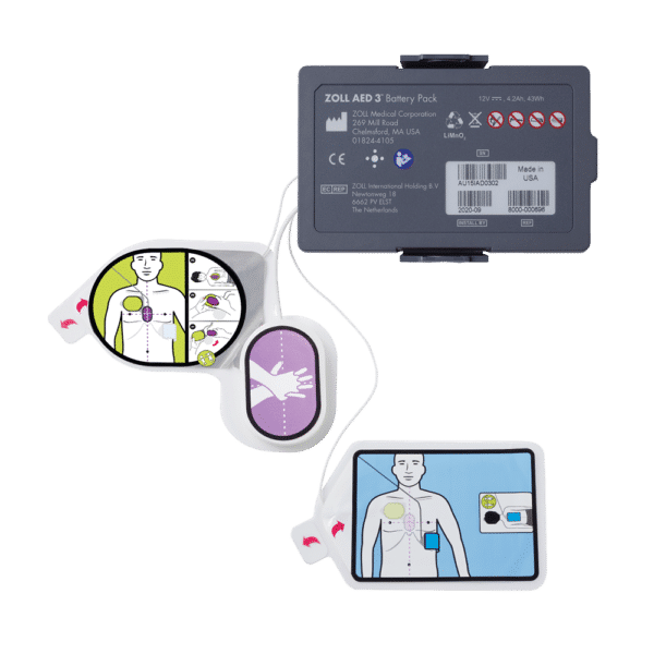 Pakketilbud: ZOLL AED 3 batteri og CPR Uni-Padz eletrode til AED 3 hjertestarter