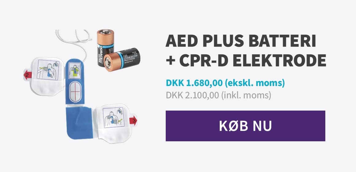 Pakketilbud på ZOLL AED Plus batteri og elektrode