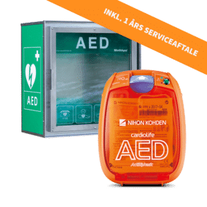Vinterkampagne på AED-3100 hjertestarter inkl udendørs hjertestarterskab og 1 års serviceaftale