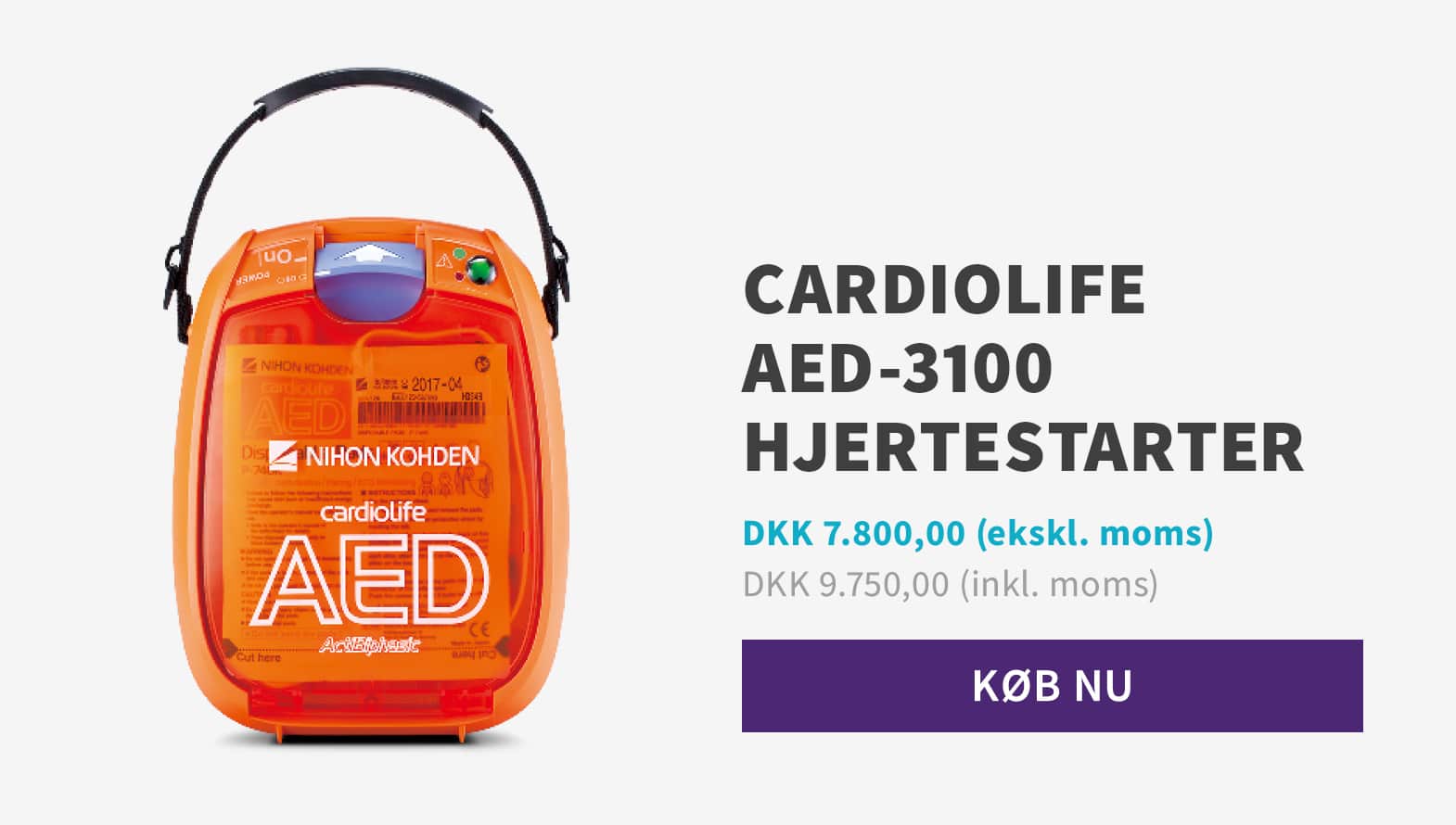 Nihon Kohden Cardiolife AED-3100 hjertestarter