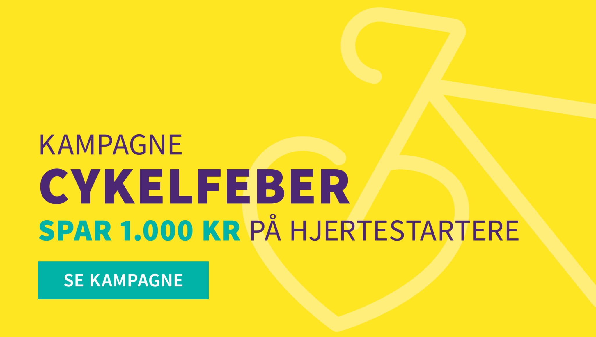 Cykelfeber kampagne, spar 1.000 kr - på hjertestartere